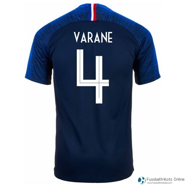 Frankreich Trikot Heim Varane 2018 Blau Fussballtrikots Günstig